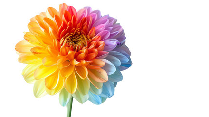 orange and blue flower isolated