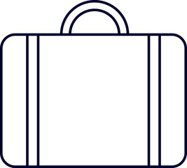 tourism vector icon (32) - Simple Outline Vector Tourism Icon for Travel Websites and Applications - paper clip art, illustration of a bag, illustration of a clip