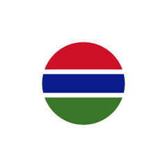 Obraz premium Round Gambia flag emblem design element