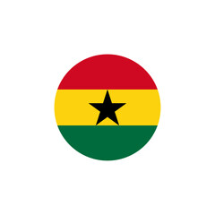 Round Ghana flag emblem design element