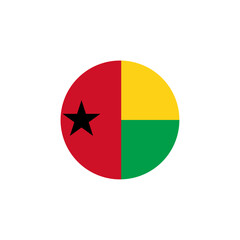 Round Guinea-Bissau flag emblem design element