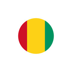 Round Guinea flag emblem design element