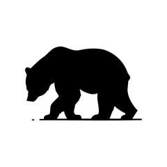 Fototapeta premium Vector silhouette of a bear in various poses. simple design