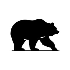 Obraz premium Vector silhouette of a bear in various poses. simple design