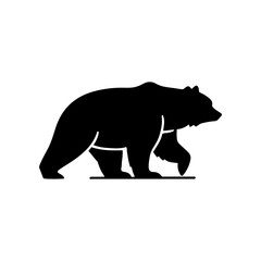 Fototapeta premium Vector silhouette of a bear in various poses. simple design