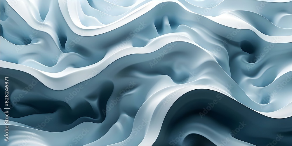 Wall mural Abstract background featuring topographic relief design in cool tech color palette. Concept Tech, Topographic, Abstract, Relief Design, Cool Color Palette