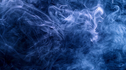 Obraz premium Enchanting indigo smoke swirls, casting a spell of mystery and allure.