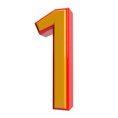 1 number 3d