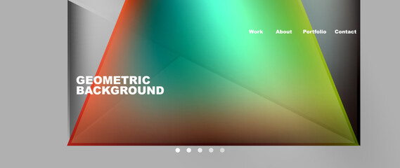 Gradient triangle geometric minimal wallpaper