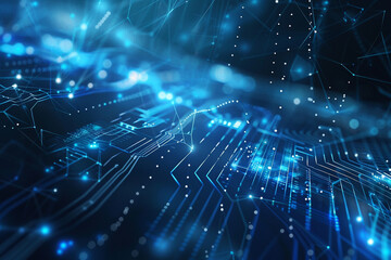 Fototapeta premium Advanced networking technology vector in frost blue, symbolizing digital connectivity and elegance.