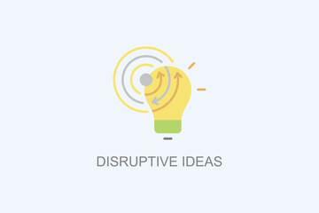 Disruptive Ideas Vector Icon Or Logo Illustration