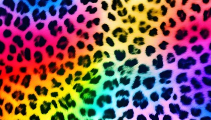 Obraz premium leopard skin texture colorful background