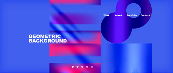 Naklejka premium Colorful geometric background with circles. Vector Illustration For Wallpaper, Banner, Background, Card, Book Illustration, landing page