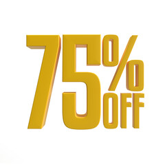75 percent off