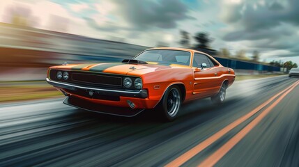 Fototapeta premium High-performance muscle cars and racing vehicles with turbochargers and superchargers