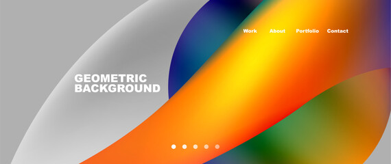 Dynamic flowing shapes concept design composition. Vector Illustration For Wallpaper, Banner, Background, Card, Book Illustration, landing page