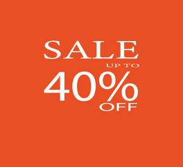 Forty percent off sale special offer promotion