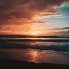 Fototapeta premium sunset over the sea