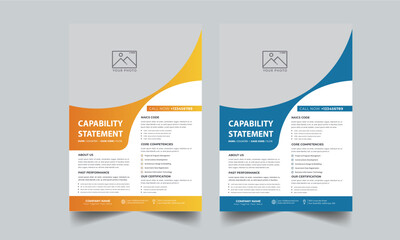 Fototapeta premium Capability Statement Template Design.