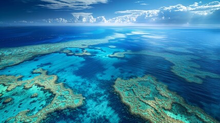 Fototapeta premium Snorkeling Exploration Dive beneath the surface of the crystal-clear underwater landscape