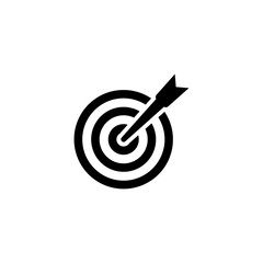 Target Icon vector. Simple design. Black color. Vector illustration