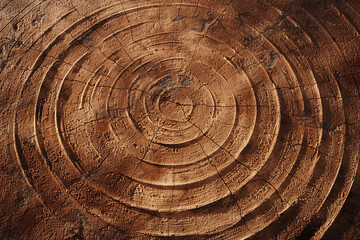 Naklejka premium Circular sandy brown texture suited for dynamic travel visuals.