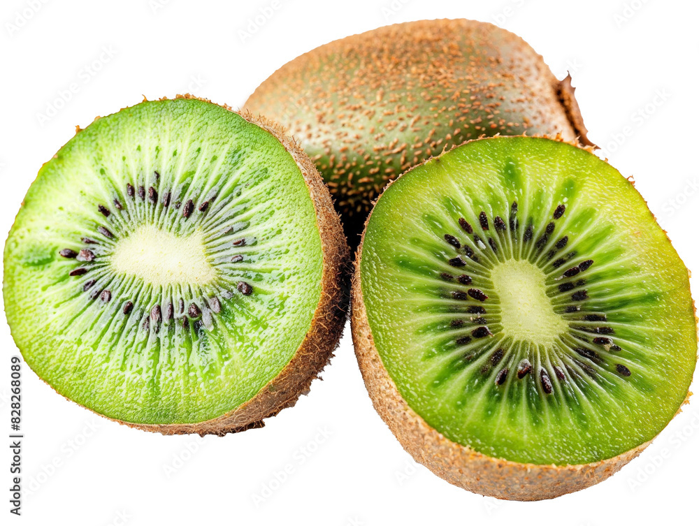 Wall mural kiwi fruit isolated on white