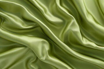 Fototapeta premium Silky olive green surface ideal for promoting organic and natural products.
