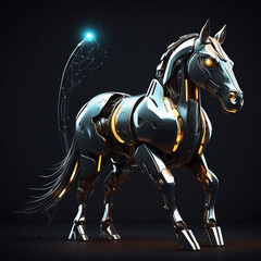 Black and Gold: A Cybernetic Horse Design