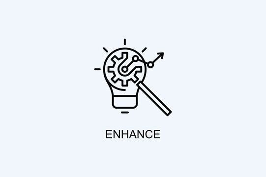 Enhance Vector Icon Or Logo Illustration