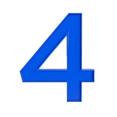 Fototapeta premium 4 number 3d