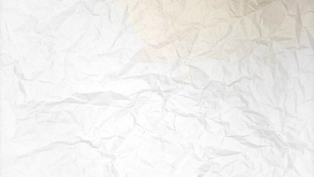 Stop motion real paper texture background. plain white crumpled paper background.
