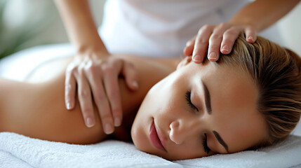 マッサージと女性のイメージ