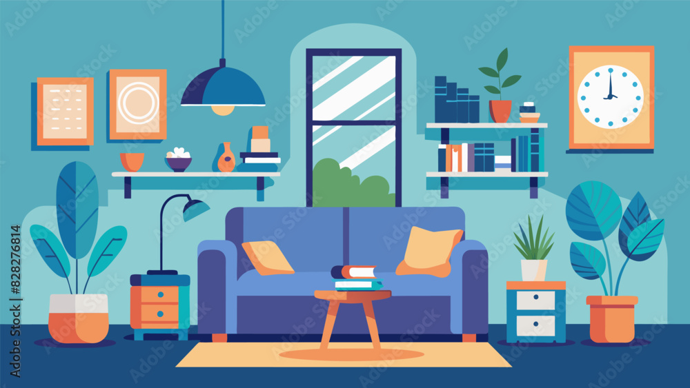 Aufkleber decluttering and organizing my living space to create a calming and inviting environment.. vector il