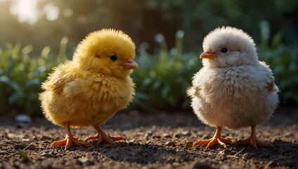  A heartwarming tale of friendship between a curious chick and an unexpected companion ai_generated