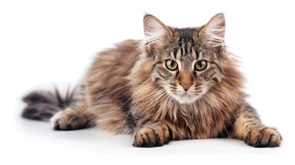 Obraz premium Purebred Cat on a White Surface