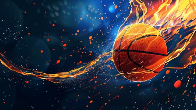 basketball banner design with copy space