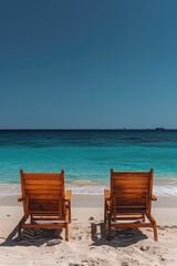 Minimal Beach Scene CleanLined Chairs Maximum Impact
