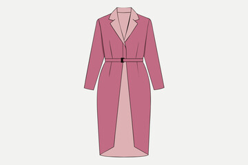 jacket dress vector illustration