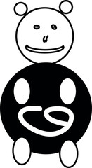 Panda Icon Abstract Vector Colorful Design.eps