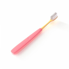 Toothbrush icon in 3D style on a white background