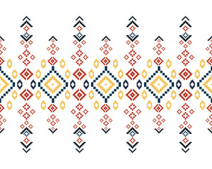 abstract Traditional geometric ethnic fabric pattern ornate elements with ethnic patterns design for textiles, rugs, clothing, sarong, scarf, batik, wrap, embroidery, print, curtain, carpet, wallpaper