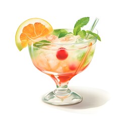 cocktail with lime and mint