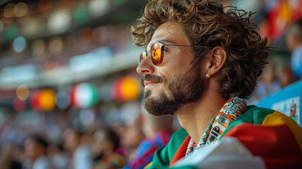 Obraz premium Italian football fan at a match