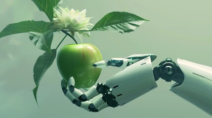Robotic Hand of the Future Pioneering Food Science with a Synthetic Apple Blossom