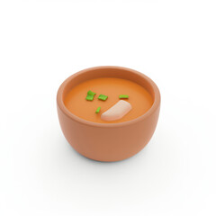 soup icon in 3D style on a white background