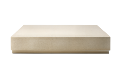 Textured Ceramic Podium – Square: A square ceramic podium with a textured surface, adding visual interest to product displays, isolated on a white background.
