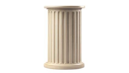 Ceramic Column Podium – Tall and Slim: A tall and slim ceramic column podium, ideal for high-profile product showcases, isolated on a white background.
