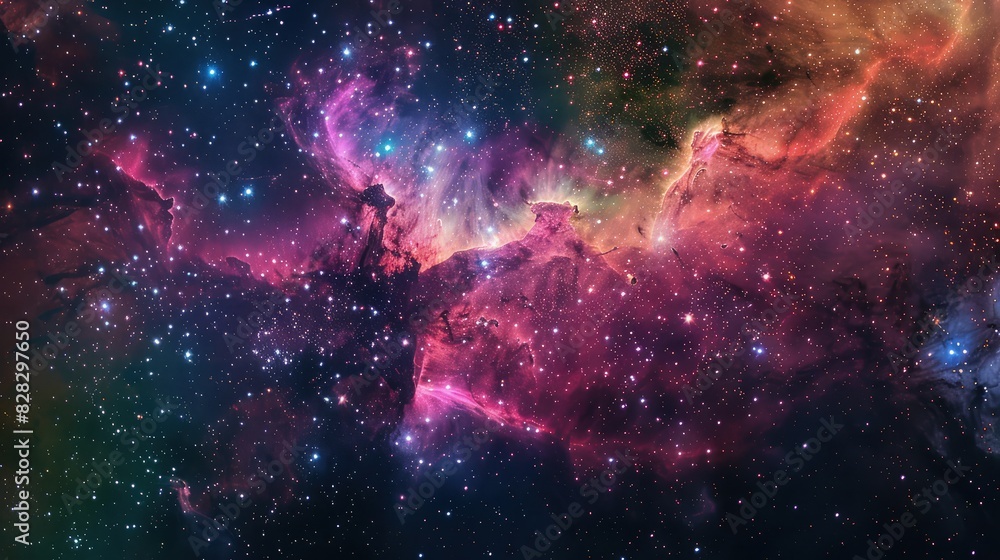 Wall mural a captivating space background featuring a vast expanse of deep black, dotted with countless twinkli
