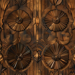 アールデコウッド木目テクスチャパターン